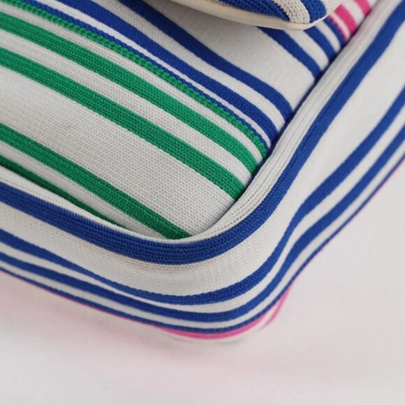 CHANEL Chain Shoulder Bag Canvas White Multicolor CC Auth 117109AM - Picture 5 of 16